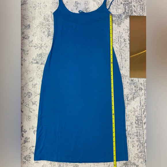 VTG Y2K Susana Monaco Vibrant Sleeveless Blue Midi Dress S - Picture 10 of 11